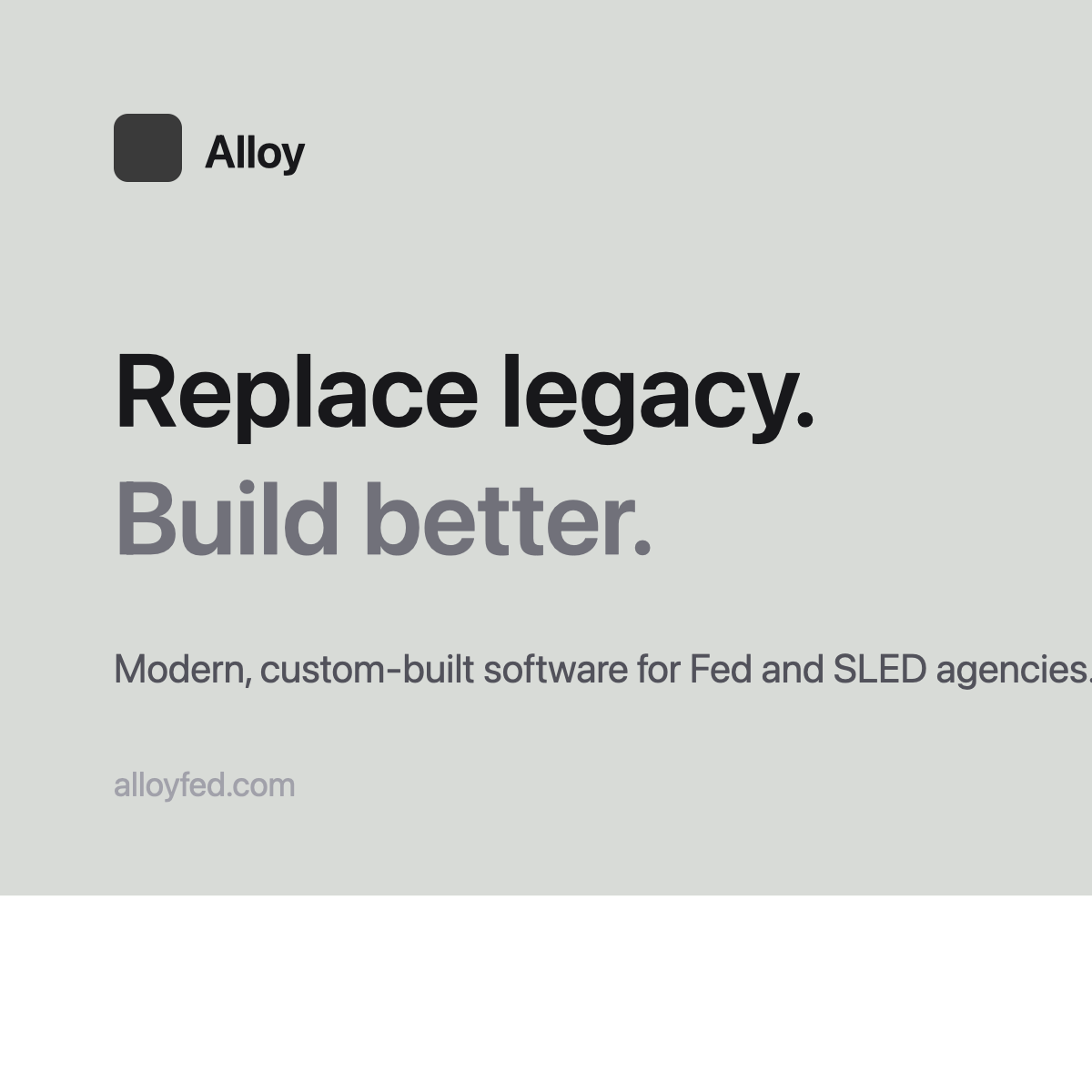 Alloy Software | Replace Legacy. Build Better.